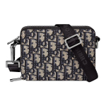 Dior Oblique Klassikaline Tikitud Monogrammiga Prinditud &Otilde;larihmaga Tehniline Kangast Sidurikott Meeste kotid Must 2OBBC119YSE-H05E Basic Set (Bag+Dust Bag)