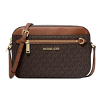 Michael Kors Mk Jet Set Monogramm Logo Kett PVC Nahast Kaamerakott Naiste &Otilde;lakott Karamell Tamm 35S1GTTC9B-BROWN Basic Set (Bag+Dust Bag)