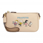 Coach X Snoopy X Peanuts Nolita 19 T&otilde;mblukuga Sulgemine Snoopy ja S&otilde;brad Prindiga Krokodillimustriga Nahast Tassima K&auml;e- ja &Otilde;lakott Naiste K&auml;ekotid Nude CE858-IMOQY Basic Set (Bag+Dust Bag)