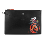 Montblanc X Naruto Koost&ouml;&ouml; Br&auml;nditr&uuml;kiga T&otilde;mblukuga Crossbody Sidur Meeste kotid Must Punane 129708 Basic Set (Bag+Dust Bag)