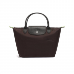 Longchamp Le Pliage Green L&uuml;hikeste k&auml;epidemetega kokkupandav pelmeenikott Taaskasutatud l&otilde;uendist kandekott V&auml;ikesed naiste kandekotid Moka 1621919002 Basic Set (Bag)