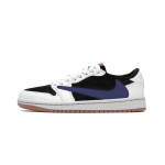 Travis Scott x Jordan Air Jordan 1 libisemiskindlad kulumiskindlad madalad vintage korvpallijalan&otilde;ud unisex must sinine DZ4137-700(Team654-) 35.5