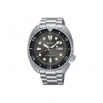 Seiko 200 meetrit veekindel Automaatne Mehaaniline Liikumine Roostevabast Terasest Kell Must T&auml;hik Meeste kellad SRPC23J1 Silver Strap