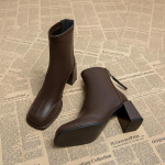 T&ouml;&ouml;naised Ankle Boots Nahk Pruun Kontsaga L&uuml;hikesed Kingad Naisele V&auml;ga K&otilde;rged Kontsad Jalan&otilde;ud Booties Must Disainer Luksus M&uuml;&uuml;k 35