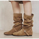 Uus stiil Luksuslik Naiste Mood Terava Otsaga Kauboi J&auml;meda Kontsaga T&otilde;mblukuga Saapad Uus Stiil P&otilde;lve alla Suure Varrega Giroud Naiste Saapad 35