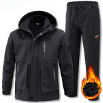 S&uuml;gisene t&ouml;&ouml;&uuml;likond meeste pluss sametiga paksendatud tuulekindel veekindel ja soe v&auml;litingimustes m&auml;gironimis&uuml;likond vabaaja kaheosaline &uuml;likond L must