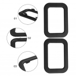 Osad Ukse k&auml;epideme &auml;&auml;ris plastikust tarvikud raam must kate liitmikud BMW E30 E28 E24 E23 jaoks, salong t&auml;iesti uus CHINA