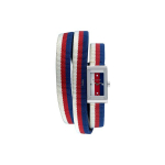 Gucci Kvartsikell Nailonrihm Punane sihver Naiste kellad YA147502 Brand-New Out of Warranty