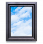 PVC aken Antratsiit 80x100 Parempoolne, Uus 800x1000 mm Avatav-Kallutatav 2-kordne klaas