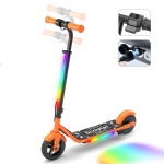 K2Pro Laste Elektriline T&otilde;ukeratas 150W 2,6Ah Aku 3 Kiirust 5-16KM/H LED Valgustusega T&otilde;ukeratta Pind ja Juhtraud Max Kandev&otilde;ime 70KG Elektriline T&otilde;ukeratas Lastele oranž