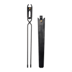 Fireplace Tongs Made of Carbon Steel with Heat-resistant Handle, Easy to Transport And Lightweight, 44x4x2cm gray
