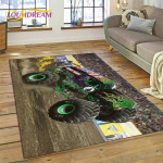 Monster Truck Monster Jam Joonisfilmivaip Vaip Magamistoa Elutoa Kodu Diivani Kaunistuseks, Laste M&auml;ng Suur Dekoor P&otilde;randamatt 80x120cm( 31x47in)