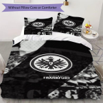 Eintracht Frankfurt Mustriga Voodipesu tekkikomplekt teki kate padjap&uuml;&uuml;r Kodu kaunistus S&uuml;nnip&auml;eva kingitus (1 * tekikott + 2 * padjap&uuml;&uuml;ri ilma s&uuml;damikuta) 135x200cm white