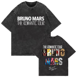 Vintage Pesemistega T-s&auml;rk Bruno Mars The Romantic Tour T-s&auml;rk Hipster Meeste Vabaaja K&otilde;rge Kvaliteediga Graafika L&uuml;hikeste Varrukatega T-s&auml;rgid S