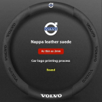 Volvo XC40 XC60 XC70 XC90 S40 S60 S80 S90 V40 V60 V70 V90 C70 jaoks S&uuml;sinikkiust Nahast Auto Roolikate Autotarvikud