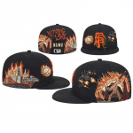 San Francisco Giants Nothing To Like gooti stiilis liibuv m&uuml;ts, must tule- ja linnavaate tikandiga MLB lame nokaga m&uuml;ts one size