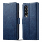 &Auml;riline Nahast Kogu Samsung Galaxy Z Fold 7 6 5 4 3 5G Z Fold7 Fold6 jaoks Magnetiline Klappkaitsekaardi Pesaga Rahakott Telefonikate Galaxy Z Fold 7 sinine