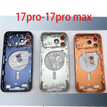 Korpus iPhone 17 Pro Max aku katte jaoks + keskmine raamistik + k&uuml;lgmiste nuppudega OEM iPhone 17 Pro Max tagakaane korpuse jaoks 17 sinine