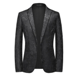 Meeste kevadine &auml;ri- ja seltskonna &uuml;likonna jakk Meeste &uuml;herealine &otilde;huke meeste žakaarmustriga bleiserid Mantlid 6XL black