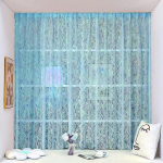 2/1 tk Vintaažpitskardinad Prantsuse stiilis Lillelised l&auml;bipaistvad kardinad Vardataskuga Aknakardinad elutuppa magamistuppa kaunistamiseks S 1.45X100CM&1pc gray