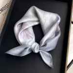 100% naturaalsest siidist sall naistele luksuslik k&otilde;rgekvaliteediline peapaela ruudukujuline foulard naiste kaelasall sallid peakatted hijab bandana sallid Real Silk 53x53cm white