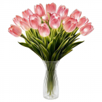 15 tk LED-valgustusega kunstlilled Tulp-lamp vaasiga T&otilde;elise puudutusega tulbid Kunstlillevalgustid Tulp-laualamp LED-&ouml;&ouml;valgusti roosa