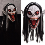 &Otilde;udusmask Punaste Silmadega Koletis Ghouli Mask Pikkade Mustade Juustega Halloweeni Hirmutav Kost&uuml;&uuml;m Cosplay Pidulik Kummitumaja Rekvisiidid T&auml;iskasvanutele