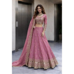 Piduasjade Paksiatni Lehenga Choli Komplekt India Bollywood Lehenga Dupattaga Kleit roosa