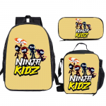 NINJA KIDZ 3-osaline komplekt Laste koolikott &otilde;lakotiga ja pliiatsikotiga Koolikotid poistele ja t&uuml;drukutele Parim kingitus