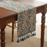 Kodukaunistus Vintage Jacquard Lauariba Lillemustriga Tuttidega Laudlina Paksendatud Lauakate Bankett