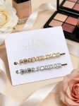 DIOR 2 tk Dior Forever Kirjadega Juukseklipid Kuldne H&otilde;bedane Metallist S&otilde;nadega Juuksen&otilde;elad Moodsad Juukseaksessuaarid Naistele Igap&auml;evaseks Soenguks kuld