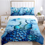 Peen sinine paabulinnu kanaari lind Casal Aastaaegne tekikott Voodipesukomplekt Pehme tekikate ja padjap&uuml;&uuml;rid &Uuml;he-/kahe-/kuninganna-/kuninga 140x200cm