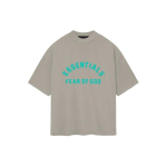 Fear of God Essentials Raske Jersii &Uuml;mmarguse Kaelusega T-s&auml;rk Seal Meeste Topid Hall 125SP242005F L