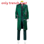 Gotham The Riddler Cosplay Trenchcoat Puuvillasegust Kangaga Anime F&auml;nnidele Trench Coat,S black