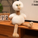 455570Cm Kawaii Karvane Jaanalinnu Palusm&auml;nguasi Pehme T&auml;idisloom Jaanalinnu M&auml;nguasi S&uuml;nnip&auml;evap&uuml;ha Kingitus 45cm valge