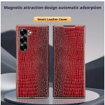 Luksuslik nahast klapp&uuml;mbris Samsung Z Fold 7 jaoks, krokodillimuster, t&auml;ispakett magnetilise &otilde;hukese nahk&uuml;mbrisega Samsung Z Fold 6 5 jaoks Galaxy Z Fold6