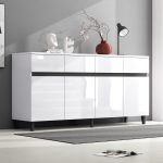 =N625P228826849W L&auml;ikiv k&otilde;rge kapp, 4 sahtliga sahtlikapp, 2 ust ja k&otilde;rguse reguleeritavad riiulid, aluskapid, nurgakapid 160 x 40 x 68 cm valge