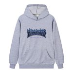 W02-5 Unisex Thrasher Leegitr&uuml;kiga Huppar Meeste Vabaaja L&otilde;tv Pikkade Varrukatega Kapuutsiga Dressipluus Streetwear Pullover XS white