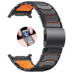 Spordik&auml;epaelad Silikoon + Titaanrihm Samsung Galaxy Watch Ultra 2 jaoks Rihmad Galaxy Watch 9 8 Classic K&auml;ev&otilde;ru jaoks For Galaxy 9 44mm black