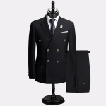 Meeste &uuml;likond Slim Fit Formaalne &Auml;ri T&ouml;&ouml;riided &Uuml;likonnad 2-osaline komplekt (Jakk+p&uuml;ksid) XS black
