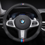 Auto s&uuml;sinikkiust nahast rooliratta kate BMW M E39 E46 E60 E70 E87 E90 F10 F15 F20 F25 F30 G05 G20 G30 X1 X3 X4 X5 X7 M2 M3 gray