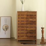 Kaasaegne Hiina jalaka puidust kingakapp: Mitmekihiline hoiustamine esikus ja elutoas Multi-functional beige
