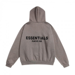 Essentials Always-On Series SS25 Klassikaline t&auml;islukuga kapuutsiga dressipluus Teismelistele - Helehall S&uuml;simust Large gray