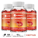 Astaksantiin 12 mg 120 pehmet kapslit &mdash; Antioks&uuml;dandi tugi, Immuuns&uuml;steemi tugi, Igap&auml;evane heaolu 120*3