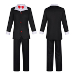 Hazbin Hotel Husk Cosplay Kost&uuml;&uuml;m, Kass-Linnu Deemon &Uuml;likond Halloween Rollim&auml;ngu Riietus S black