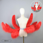 Pl&uuml;&uuml;sist &Uuml;heksasabaline Rebane Saba Cosplay Rekvisiit T&auml;iskasvanute Anime Konventsiooni Kost&uuml;&uuml;m - Valge Punane Roosa Variandid Snow Red white