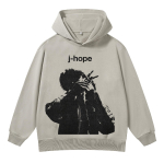 &ldquo;J-Hope&rdquo; Graafilise Prindiga Huppar &mdash; Vintaažpesuga Pullover, &Uuml;legabariidiline Unisex T&auml;navamoe Dressipluus Meestele Naistele (S&uuml;gis/Talv Kollektsioon) M gray