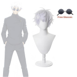 Anime Jujutsu Kaisen Gojo Satoru Cosplay Kost&uuml;&uuml;m Silmalapp Parukad Prillid &Uuml;likond Halloweeni Kost&uuml;&uuml;mid Meestele L gray