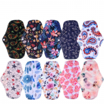 4 tk bambusest s&ouml;est h&uuml;gieeniside, korduvkasutatav menstruaalriidest rasedalapp One Size