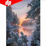 Snow Lake 5d DIY teemantmaal ristpistes p&auml;ikeseloojangu k&auml;sitsi valmistatud teemanttikandid 20X30